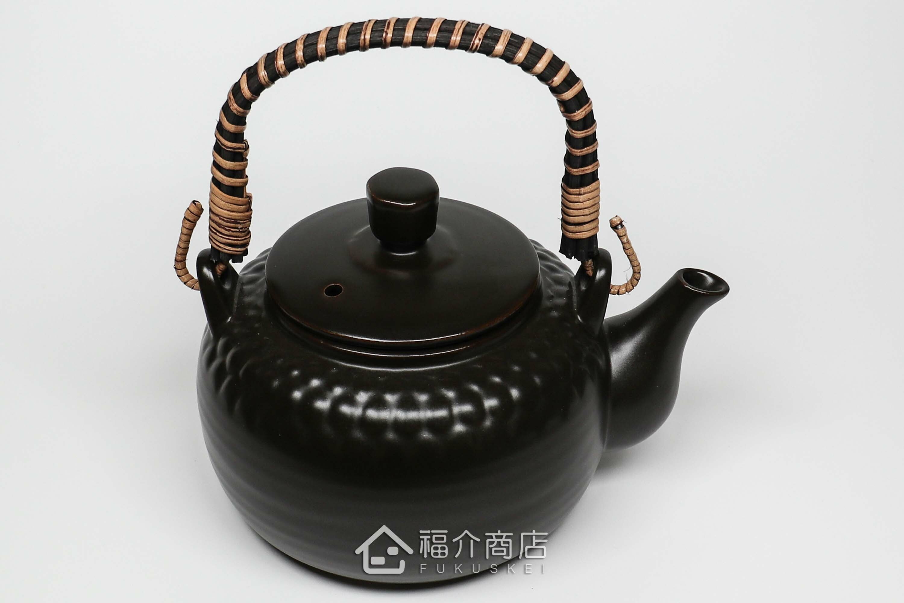 泡茶或煎藥用的藤蔓編織手柄耐熱陶壺