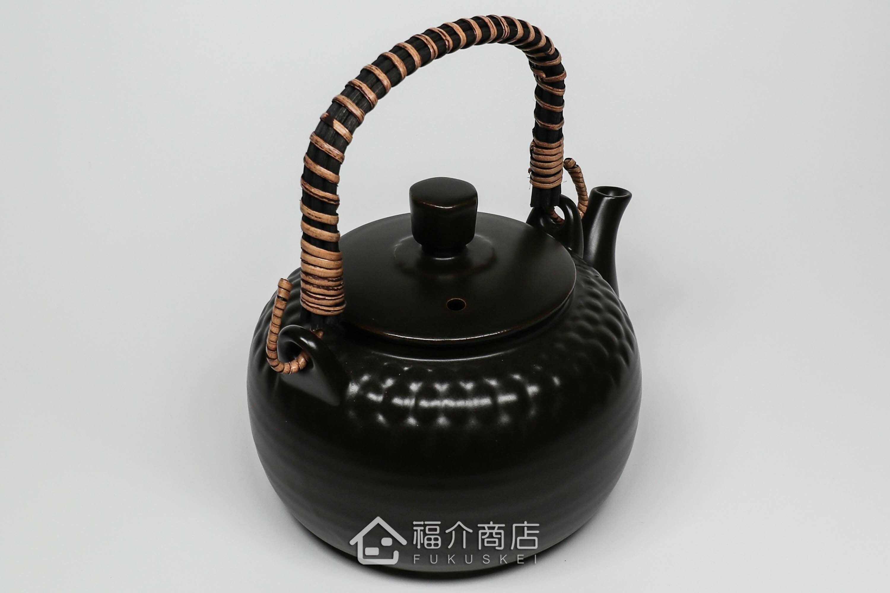 泡茶或煎藥用的藤蔓編織手柄耐熱陶壺