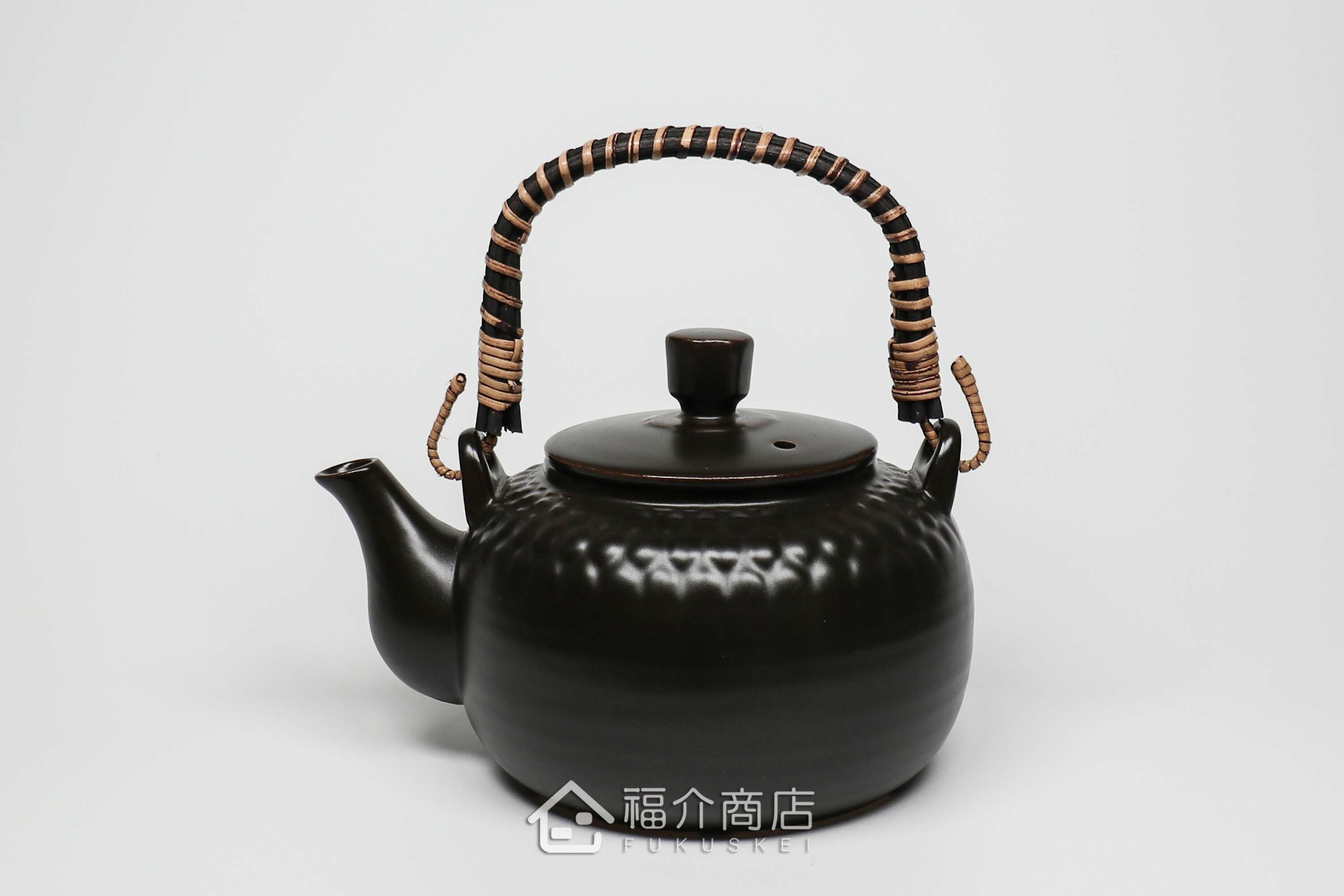 泡茶或煎藥用的藤蔓編織手柄耐熱陶壺