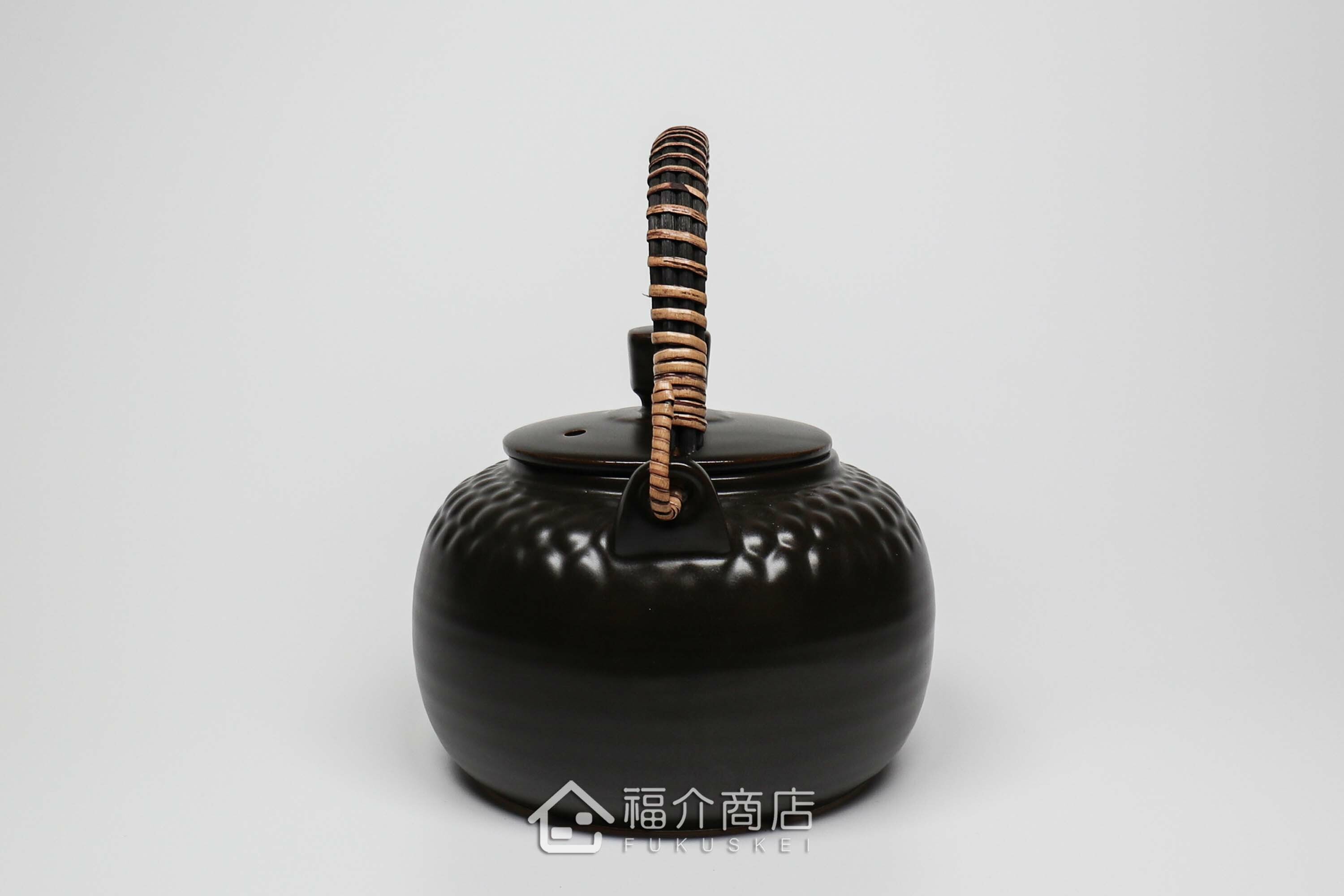 泡茶或煎藥用的藤蔓編織手柄耐熱陶壺