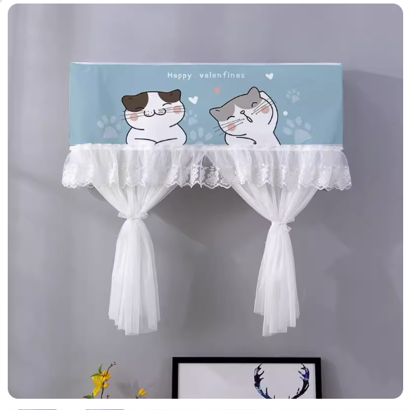 Hot push anti-direct blowing air conditioner cover (lucky cat [width 98×thickness 20×height 90cm (suitable within 90-98cm)])