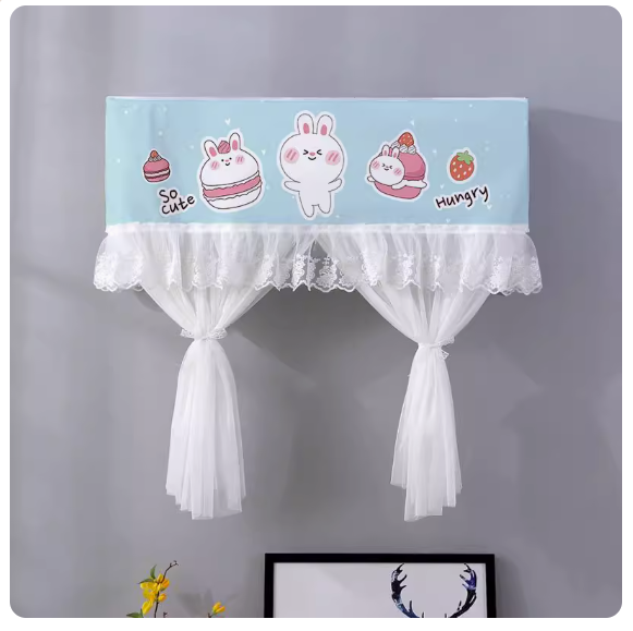 Hot push anti-direct blowing air conditioner cover (macaron rabbit [width 98×thickness 20×height 90cm (suitable within 90-98cm)])