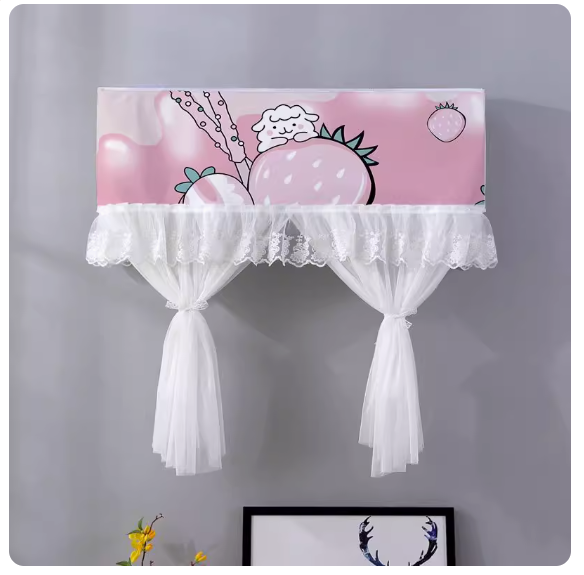 Hot push anti-direct blowing air conditioner cover (strawberry yogurt [width 98×thickness 20×height 90cm (suitable within 90-98cm)])