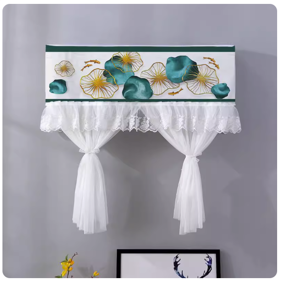 Hot push anti-direct blowing air conditioner cover (lotus leaf [width 98×thickness 20×height 90cm (suitable within 90-98cm)])