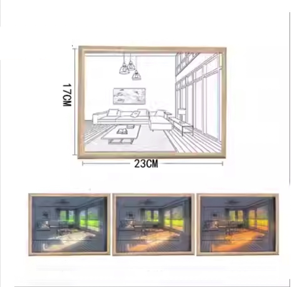 Hot recommended luminous decorative painting table lamp night light (USB type | Small size | Sunny day)