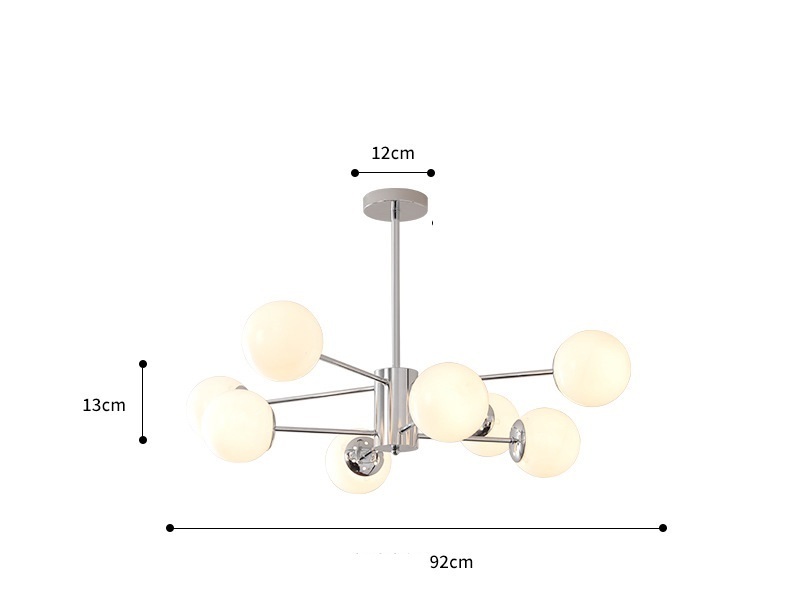Popular modern and simple high-end designer French classic magic bean lamp (10 milk white lampshades (three-color light changing) + remote control model)