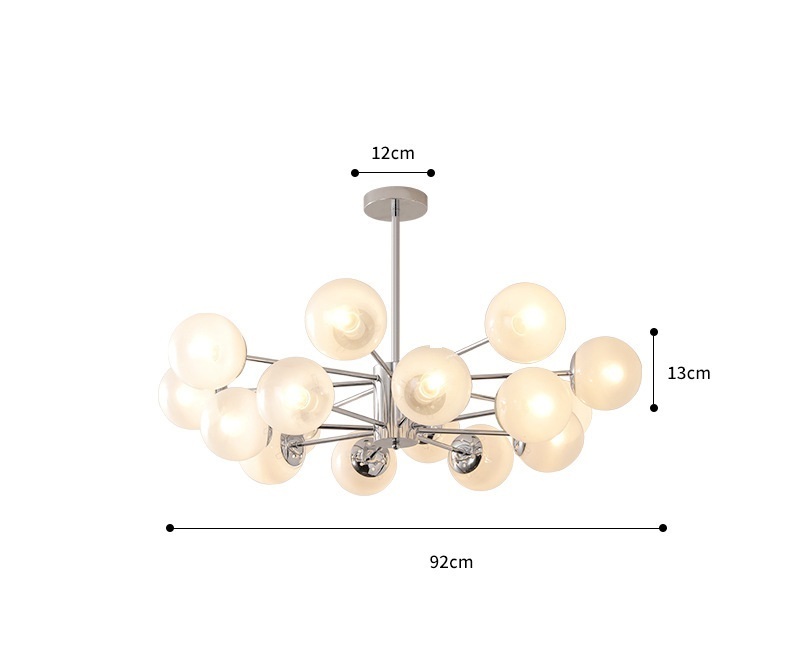 Popular modern and simple high-end designer French classic magic bean lamp (16 light white lampshades (three-color light changing) + remote control model)