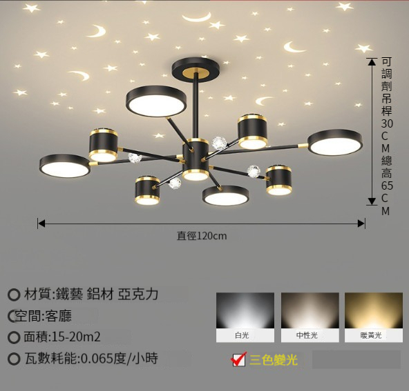 New chandelier [black-9 heads]