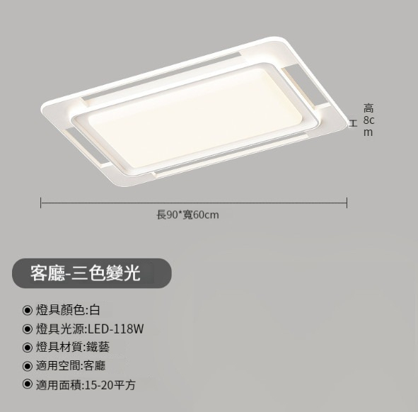 New ceiling lamp [Model B-living room lamp-90x60cm]