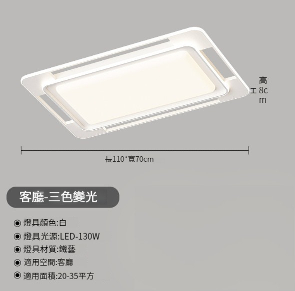 New ceiling lamp [Model B-living room lamp-110x70cm]