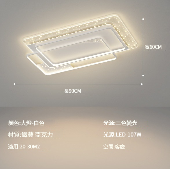 New ceiling lamp [E type-living room lamp-90x60cm]