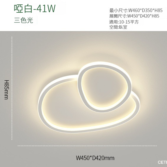 New ceiling lamp [H type-bedroom lamp-double round 45cm]