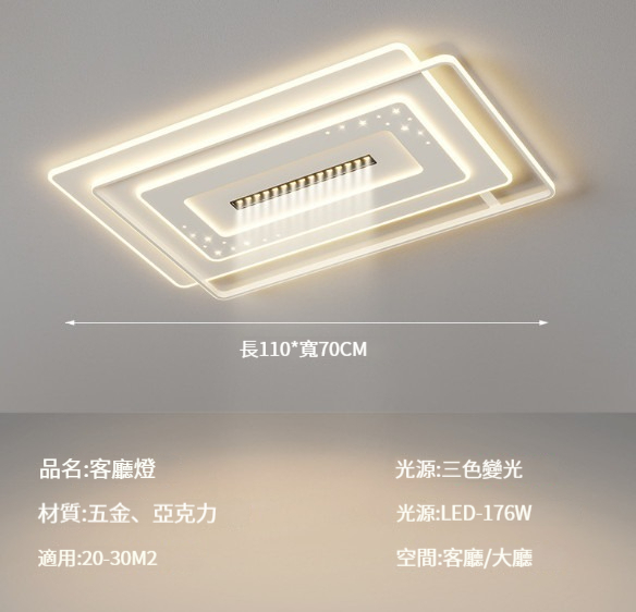 New ceiling lamp [Type I-living room lamp-110x70cm]