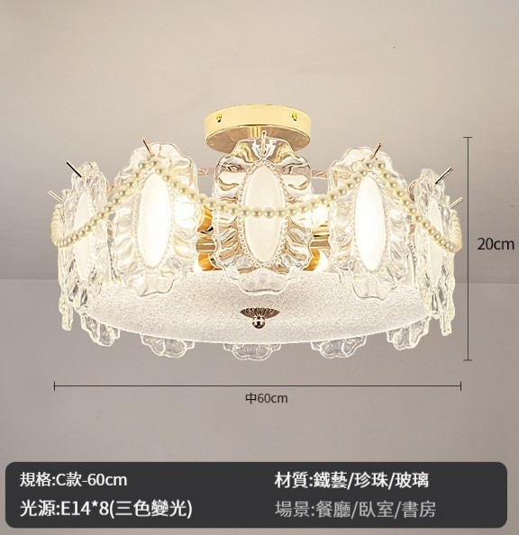 New ceiling lamp [8622 60CM-three-color light]