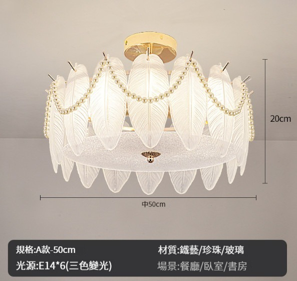 New ceiling lamp [8818 50CM-three-color light]