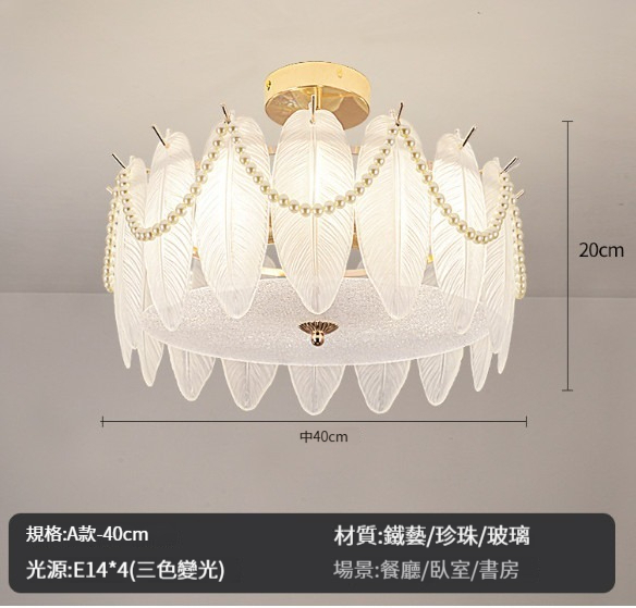 New ceiling lamp [8818 40CM-three-color light]