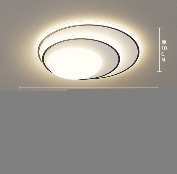 Hot selling simple ceiling lamp [black and white round bedroom lamp: 50cm-55W]