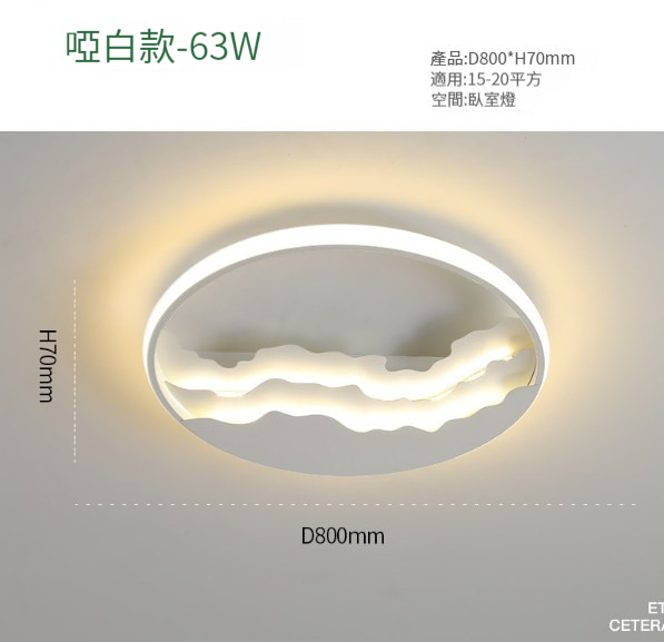 Hot Selling LED Bedroom Ceiling Light [White 80CM]