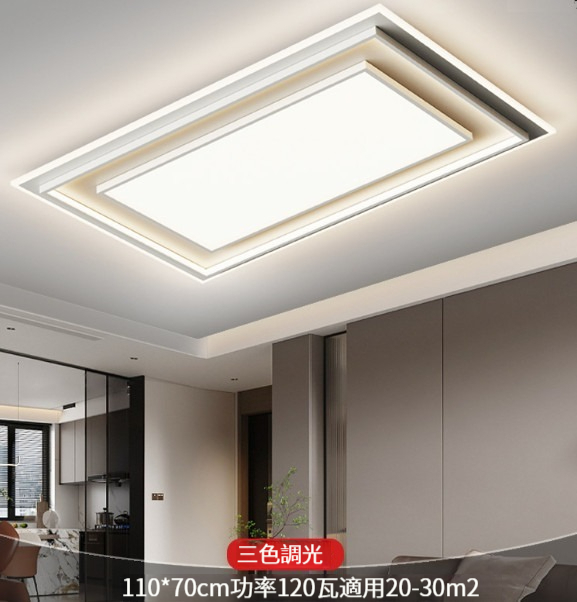 Hot Selling Modern Simple Ceiling Lamp [610 Rectangular White 110CM]