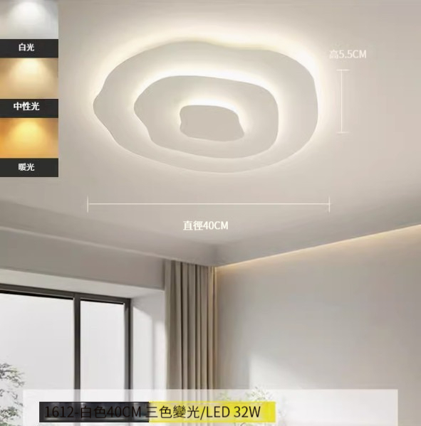 Hot recommended simple ceiling lamp [1612-40CM-three colors-32W]