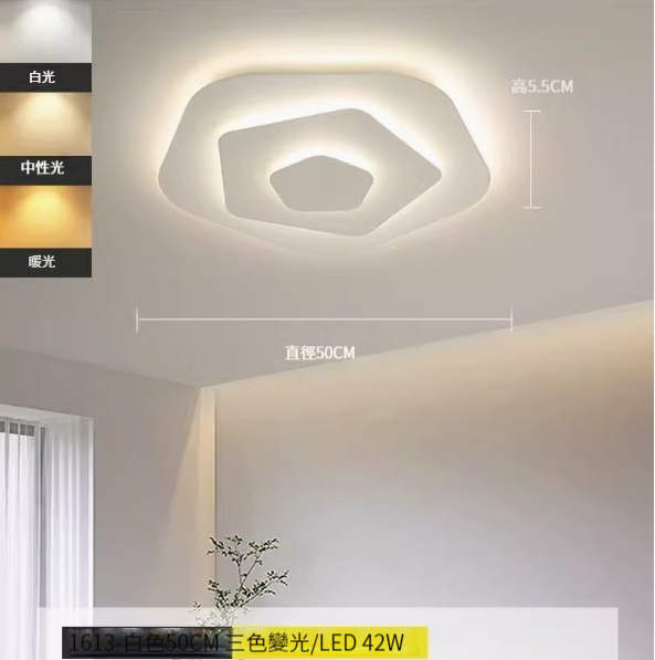 Hot recommended simple ceiling lamp [50CM-three colors-42W]
