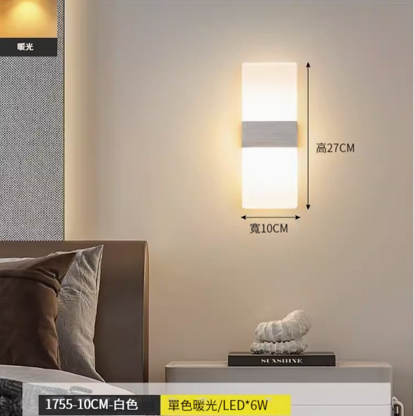 Hot recommended simple wall lamp [right angle silver white [6W warm light]]
