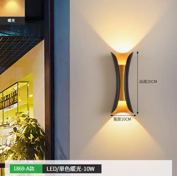 Hot recommended simple wall lamp [1869A-black+gold-warm light 10W]