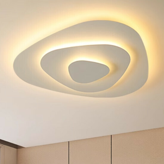 Hot recommended simple indoor living room and bedroom lamps and ceiling lamps (sand white B style [40CM] three colors)