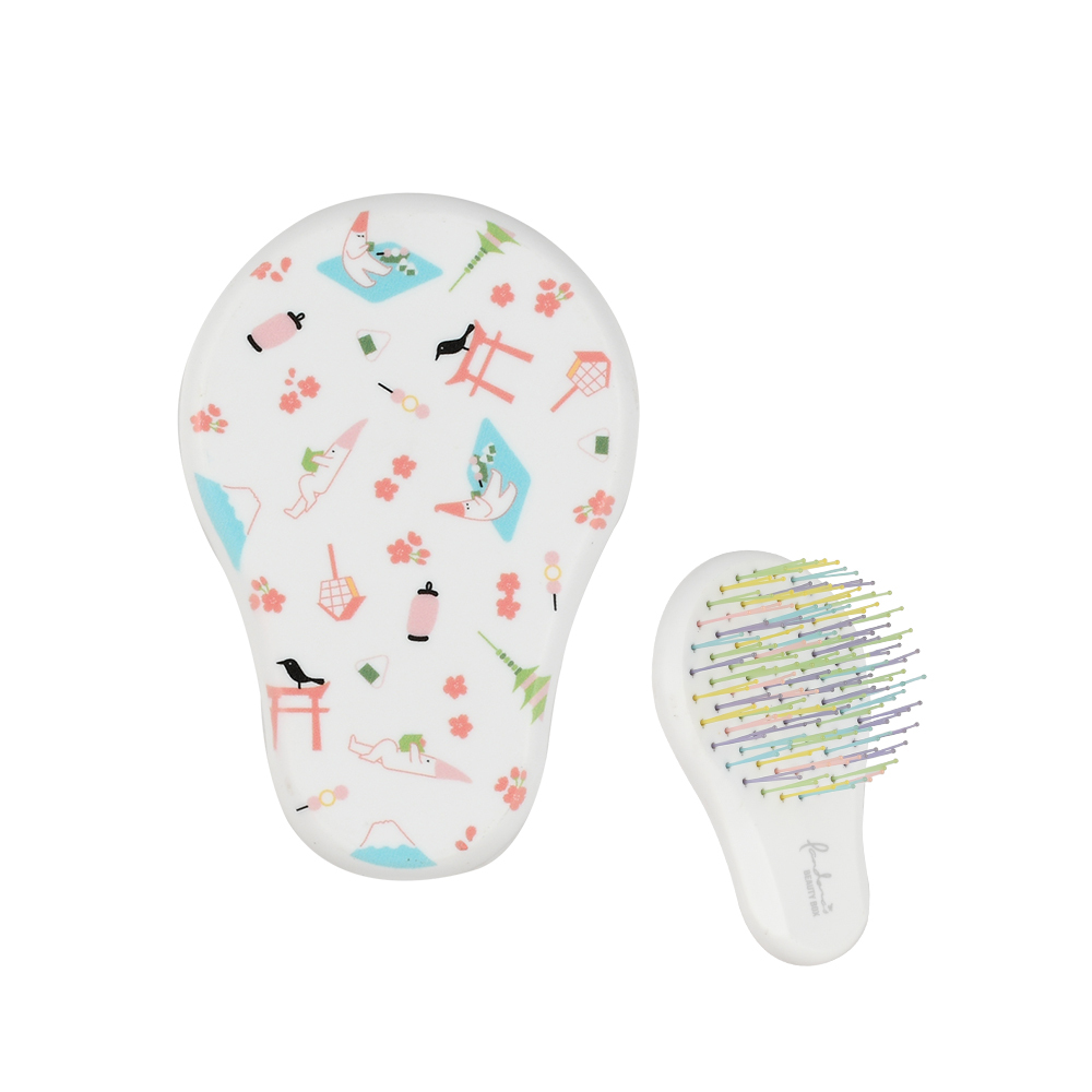 【插畫家聯名】乾濕兩用隨身梳 (櫻花下的精靈桑)