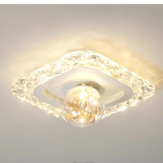 熱推簡約室內客廳卧室燈具吸頂燈（白色方形【25CM】三色）