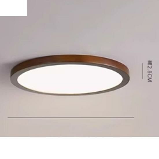 爆款簡約室內客廳卧室燈具吸頂燈（護眼防藍光 桃木色圓形【30CM】三色）