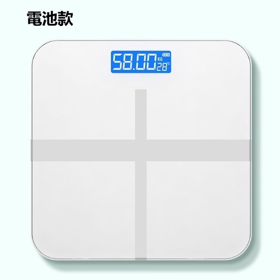 New type of human body electronic scale (cross white 26*26CM [battery model])