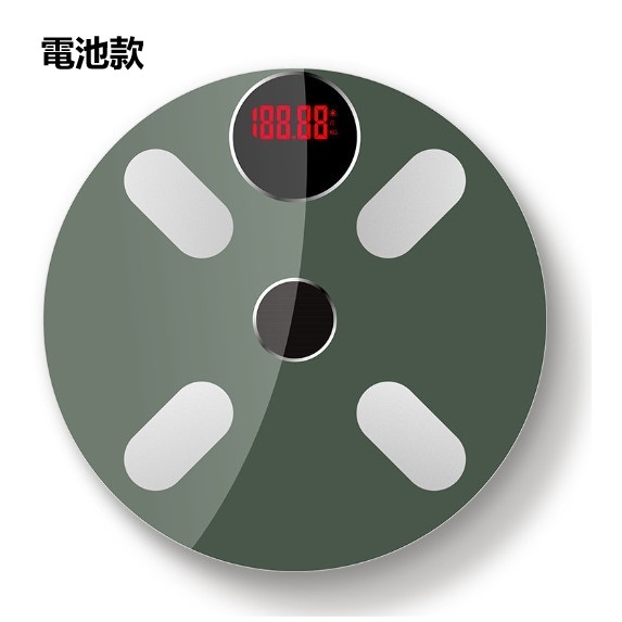 新款人體電子磅（直徑28CM軍綠色【電池款】）