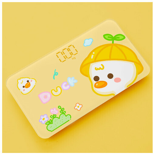新款體重電子秤【嘟嘟鴨】（尺寸：25*14cm-電池款）