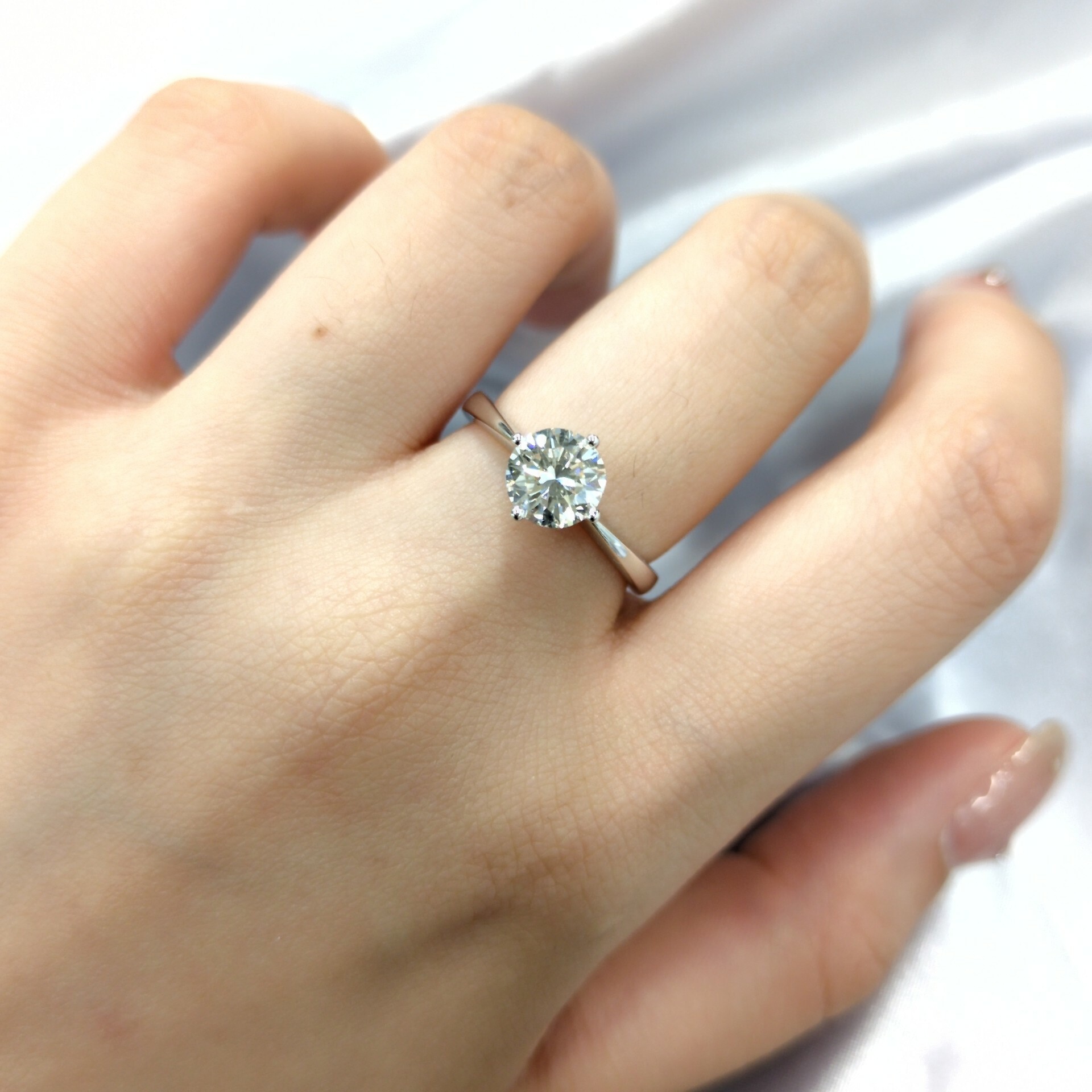 18K White Gold 1.09ct Diamond Ring