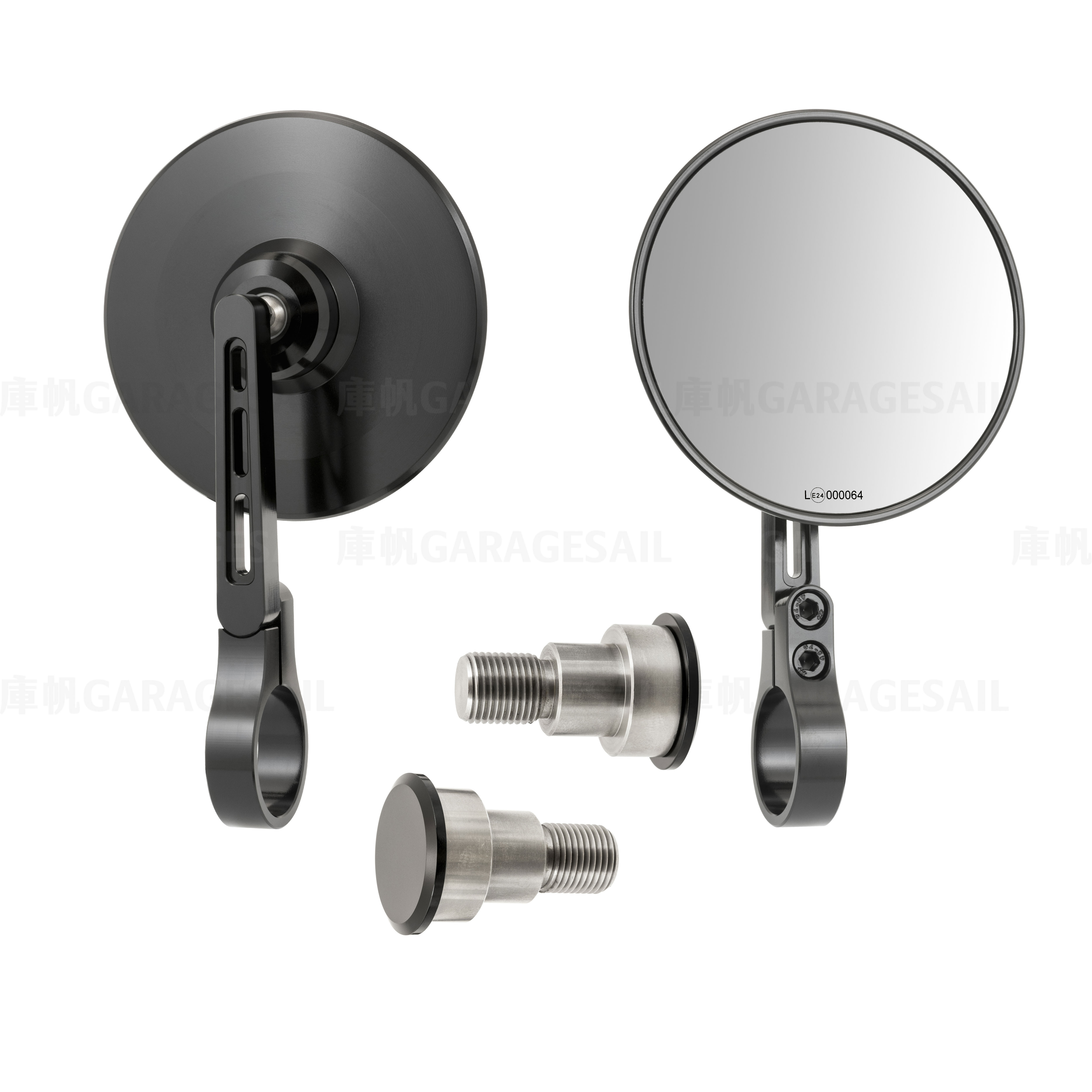 山葉 專用 把手端 後照鏡 4吋圓 圓碟 D1 (隱藏端子)