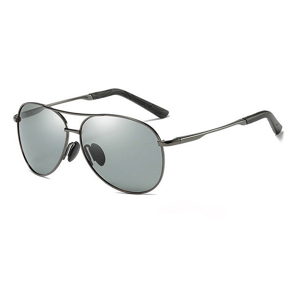 Hot Recommended Sunglasses Men's Polarized Driver's Sunglasses Toad Mirror Photochromic Mirror (Gray Frame + Polarized Photochromic Film)