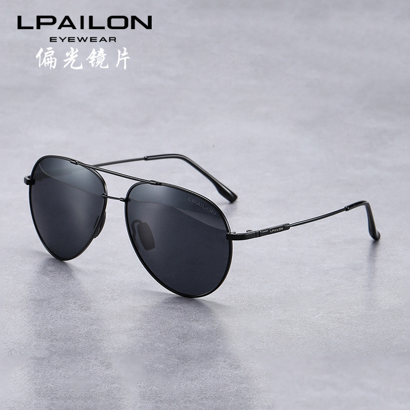 Hotly recommended color changing anti-blue light sunglasses (nude glasses, black frame + black and gray lenses)