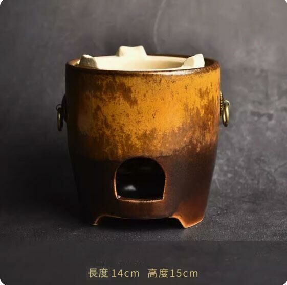 熱推耐高溫陶瓷木炭乾燒爐(柴燒雙環炭爐)
