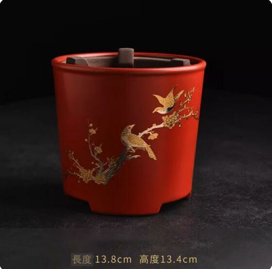熱推耐高溫陶瓷木炭乾燒爐(山楂紅圓韻炭爐·喜上眉梢)