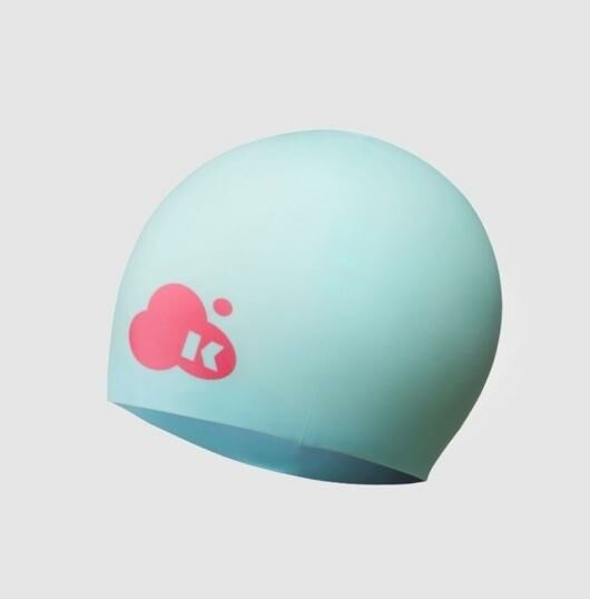 Popular silicone waterproof ear protection children's swimming cap (matcha green, cap circumference 48-56cm)