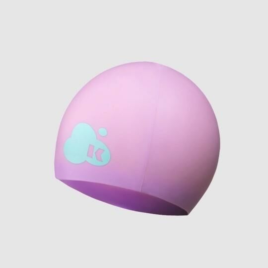Popular silicone waterproof ear protection children's swimming cap (taro purple, cap circumference 48-56cm)