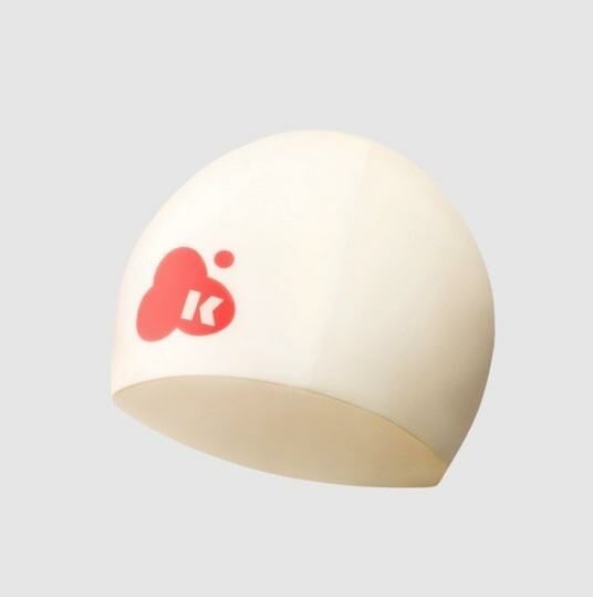 Popular silicone waterproof ear protection children's swimming cap (Yunqian white, cap circumference 48-56cm)