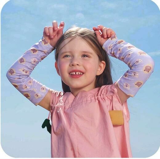 Popular children's ice sleeves with cooling sun protection sleeves (Taro Cute Bear)