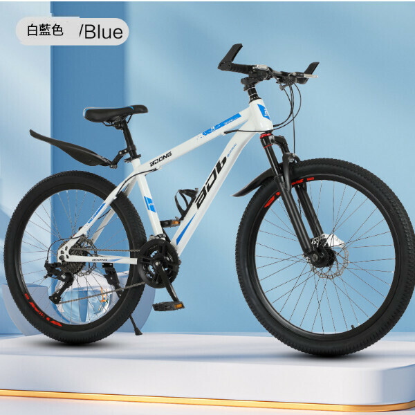 爆款自行車單車【白蘭】21速減震前叉】【尺寸：【24寸】適合155-170釐米身高】