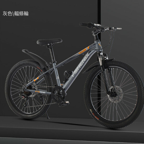 新款自行車單車【灰色（輻條輪）】【尺寸：24寸【適合145-175釐米身高】