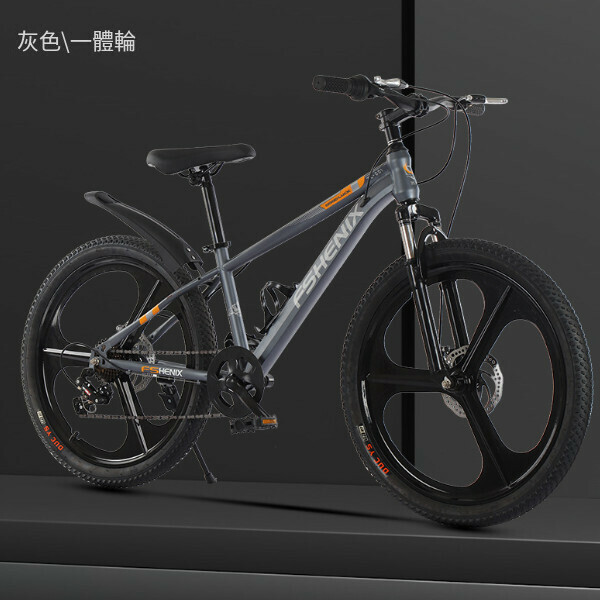 新款自行車單車【灰色（一體輪）】【尺寸：26寸【適合155-180釐米身高】