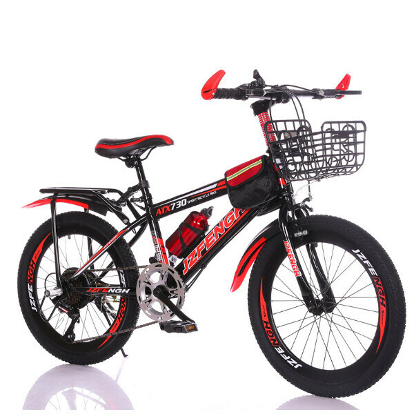 新款自行車單車【變速】黑紅色至尊版】【尺寸：22寸適合125釐米到155釐米身高】