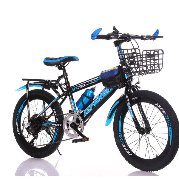 新款自行車單車【變速】黑藍色至尊版】【尺寸：22寸適合125釐米到155釐米身高】