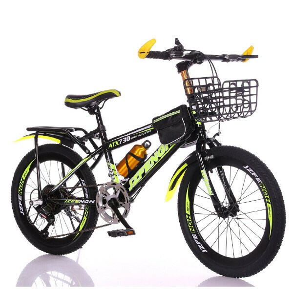 新款自行車單車【變速】黑黃色至尊版】【尺寸：22寸適合125釐米到155釐米身高】